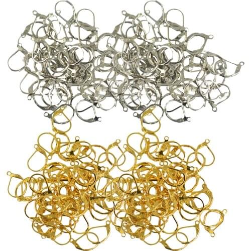 200 Pieces Lot French Leverback Earwire Hooks Open Loop Findings DIY Craft 13 x 12 mm