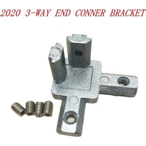 4pack 3-Way End Corner Bracket Connector for T slot 2020 3030 4040 Aluminum Extrusion Profile 3-dimensional bracket parts