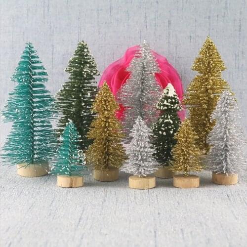 5PC Mini Christmas Tree Small Pine Tree For Home Decorations Christmas New Year Party Decor Gift Tablewear Decorative Ornaments