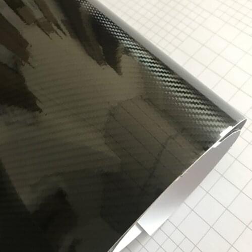 50x500cm Gloss 5D Carbon Fiber Vinyl Film Wrap 3D Texture Laptop Phone Motorcycle Bike Car Stickers Decals Foil