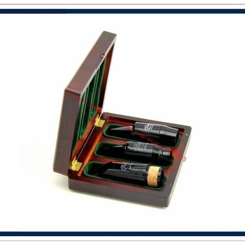 Saxophone accessories - Black tube saxophone solid wood Mouthpiece case - Saxophone mouthpiece case