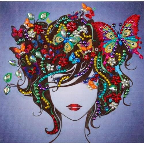 5D Diamond Painting Special Shaped Diamond Embroidery Cross Stitch Flower Fairy Rhinestone Picture Diamond mosaic Arts Craft