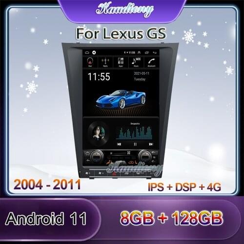 Kaudiony 12.8" Android 10 Car Radio For Lexus GS GS300 GS350 GS400 GS430 GS450h GS460 Car Multimedia Player Auto GPS Navigation