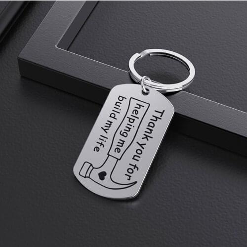 Thanksgiving Birthday Gift Key Chains Keyring Thank You For Helping Me Build My Life Keychain Gifts To Parents Teachers