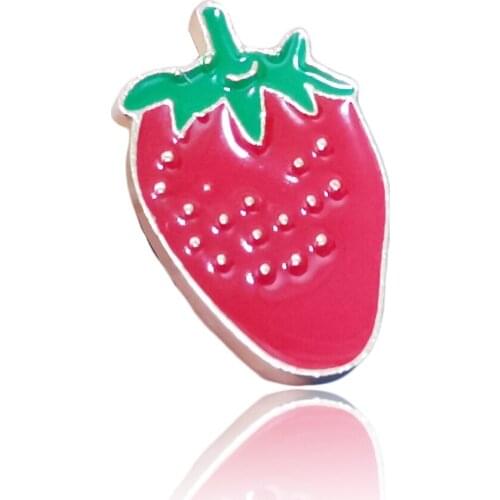 Fashion Strawberry Enamel Lapel Cartoon Pins Fruits Brooches Badges Backpack Cute Pins Gifts For Friends Jewelry