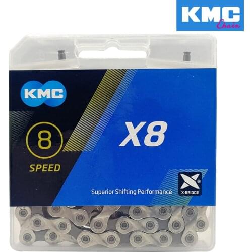 KMC X8 8 Speed 116L MTB Mountain Bike Chain 8s Bicycle Chain Road Bike Chain with Magic Link Original Box