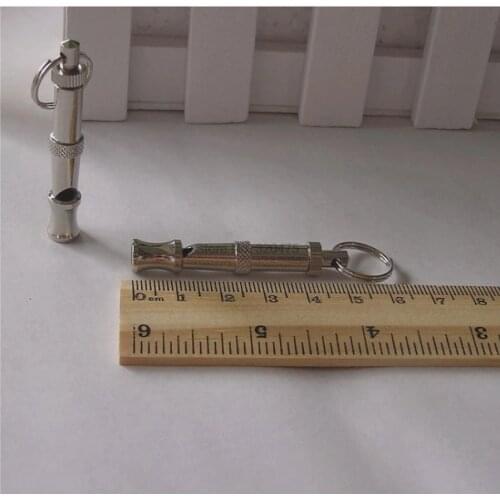 By dhl or ems 200 pieces High Quality Stainless steel Dog Puppy Whistle Ultrasonic Adjustable Sound Key Training for Dog Pet