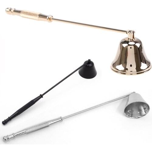 Candle Wick Snuffer Stainless Steel Candle Flame Trimmer Bell Shaped Oil Lamp Scissor Cutter Wax Candle Extinguisher