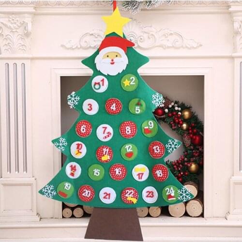 Christmas tree advent calendar birthday advent calendar fabric advent calendar with pocket DIY New Year decorations christmas