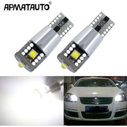 2x T10 LED 194 501 3SMD Canbus W5W Lamps Clearance Lights For VW POLO Golf 5 6 7 GTI Passat B5 B6 B7 Jetta Bora MK5 MK6 Tiguan
