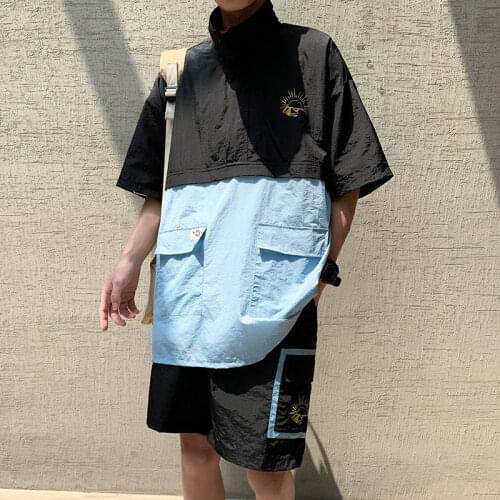 Unisex Fashion Sport 2-Pieces Set Stand Collar T Shirts+Sweatpants Women Tracksuits 2021 New Korean Style Teens Suits Harajuku