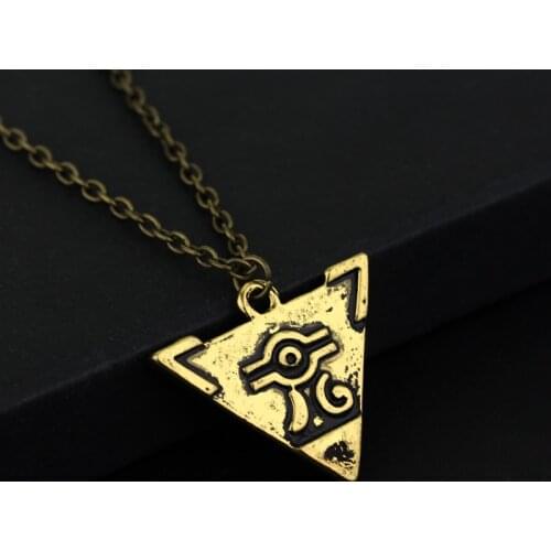 MQCHU Yu-Gi-Oh Necklace Anime Yugioh Millenium Pendant Jewelry Toy Yu Gi Oh Cosplay Pyramid Egyptian Eye Of Horus Necklace