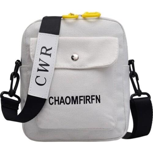 New Fashion Korean Style INS Canvas Small Female Versatile Students Shoulder Bag Soft Girls Cute Flap Bag