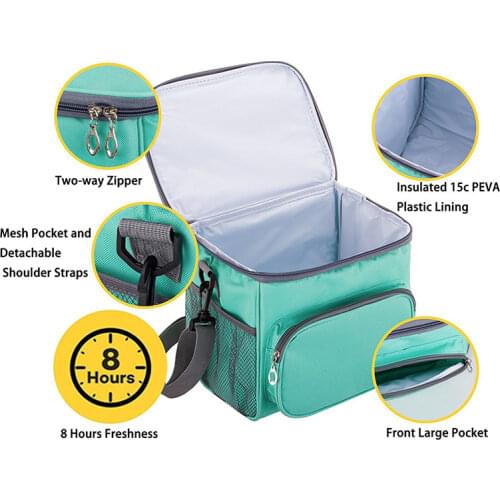 New Portable Office Lunch Bag Waterproof Tote Cooler Handbag Insulated Thermal Bag For Food Bento Pouch Dinner Container