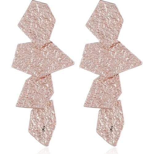 New fashion rock texture earrings personality metal pendant earrings female jewelry