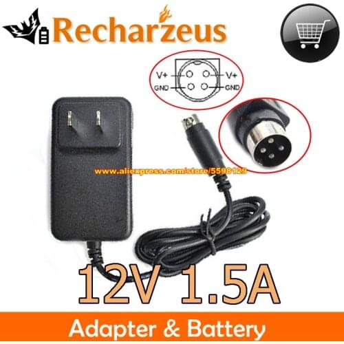 Genuine Trythink TS-A018-120015Cf AC DC Adapter 12V 1.5A 18W Round With 4 Pin HOIOTO ADS-25FSG-12 12018GPCN Power Supply Charger