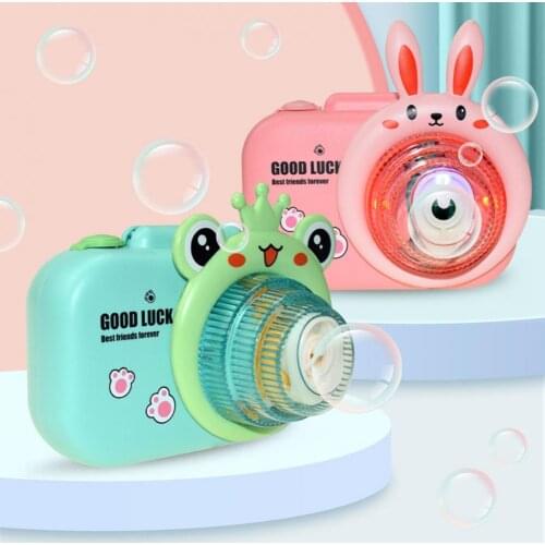 Bubble Machine Cartoon Appearance Leakproof Operate Easily Electric Music Bubble Toy for Toddlers