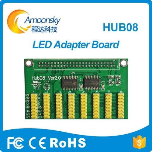 Hub08 led conversion board led transfer card connect with LED screen module and LED receiver led adapter board hub08a