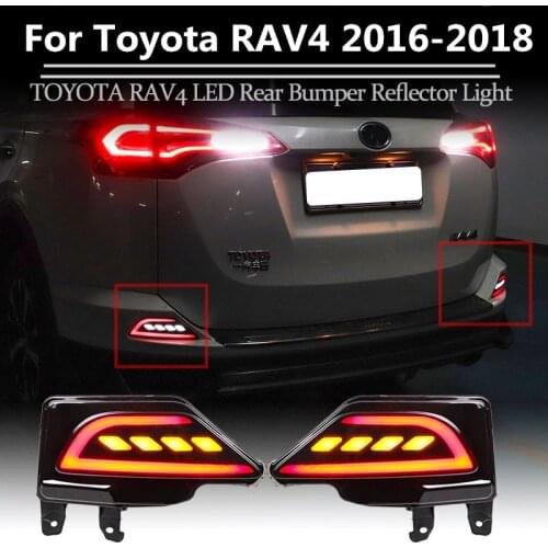 LED Lights For Toyota RAV4 2016 2017 2018 Rear Bumper Warning Lamp Turn Signal Brake Reverse Light Fog Lamp For RAV4 Accessories
