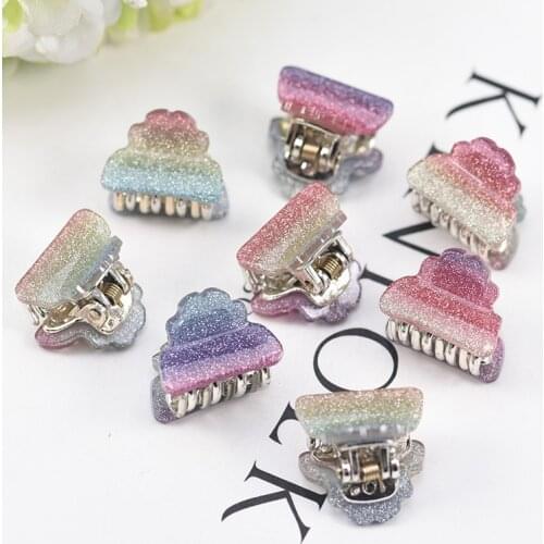 4Pcs/lot New fashion Chic Minimalist Rainbow color geometry Hair Clip Hair Grip Barrettes Hairpin Hair Accessories for Women