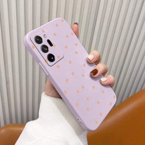 Little Cherry Liquid Silicone Case For Samsung Galaxy A72 A52 A42 A32 A22 A21S A02S A12 A02 A71 A51 A41 A31 Soft Phone Cover