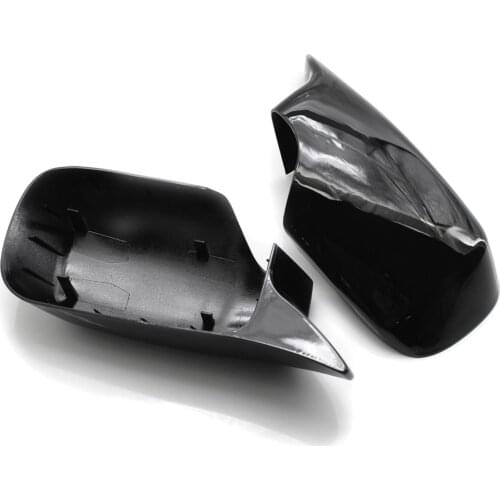 1 pair Car Auto Side Door Mirror Cover Cap L&R Wing Door Rearview Mirror Covers Replacement for BMW E46 1998-2005
