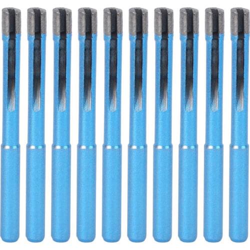 10PCs Diamond Drill Cutter Hardware Parts Blue 6mm for Granite / Ceramic Tiles / Marble