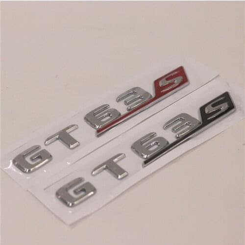 20pcs Good Quality New Car Styling 3D ABS Chrome Glossy Black GT63S S Trunk Rear Boot letter Badge Emblem Sticker Car parts