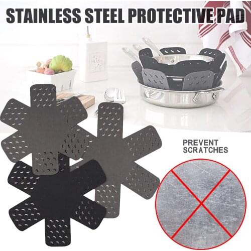 3pc Pots Pans Protectors Pads Different Size Pot Dividers Pads Protect Surfaces for Cookware Prevent Scratching Kitchen Tools