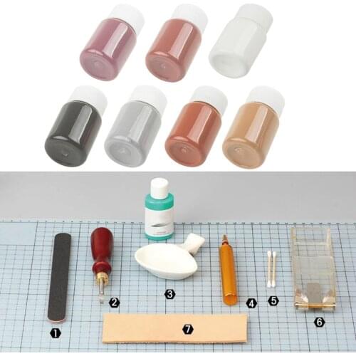 30g Acrylic Leather Paint Cream Dye Bottle for Furniture Coat Shoes Bags Boots Color Restorer Repair Scratch Remover