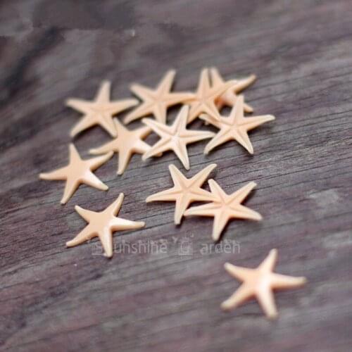 50pcs/lot 2cm Artificial Starfish Resin Craft For Mediterranean Style Micro Landscape Decoration Sea Star Non-Nature From China