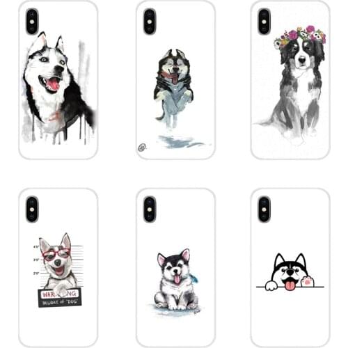 For Xiaomi Mi4 Mi5 Mi5S Mi6 Mi A1 A2 A3 5X 6X 8 CC 9 T Lite SE Pro Accessories Phone Shell Covers husky puppy dog