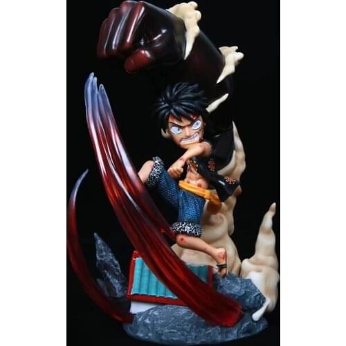 Anime One Piece Monkey·D·Luffy GK The Straw Hat Pirates Gear Third Luffy Scene Version PVC Action Figure Toys 22cm