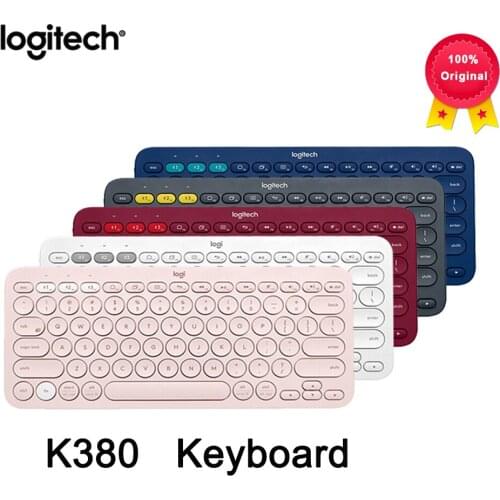 Logitech K380 Wireless Bluetooth Keyboard For Mobile Phone Mini Ipad Android IOS Tablets Mute Light Multi-Device Keyboards
