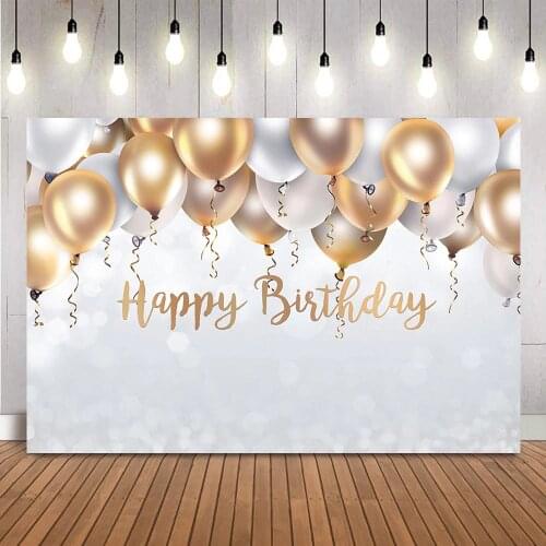 Glitter birthday balloons backdrop kids adult theme party photo background photocall customize white balloons party decoration