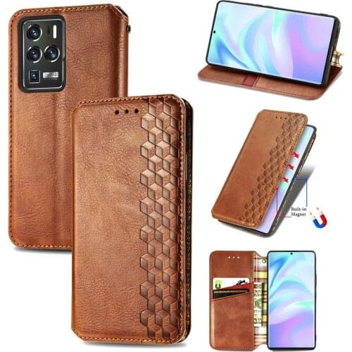For ZTE AXON 30 Ultra 5G Flip Case Luxury Leather Magnetic Texture Book Skin Funda ZTE 30 Ultra Case AXON 30Ultra Wallet Cover