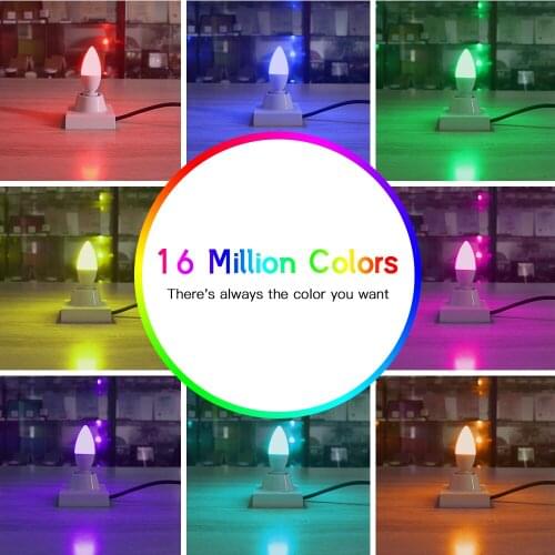 GLEDOPTO zigbee zll LED 4W candle light bulb rgb/rgbw/ww/cw smart phoneAPP control AC100-240V E12/E14 work with amazon echo plus