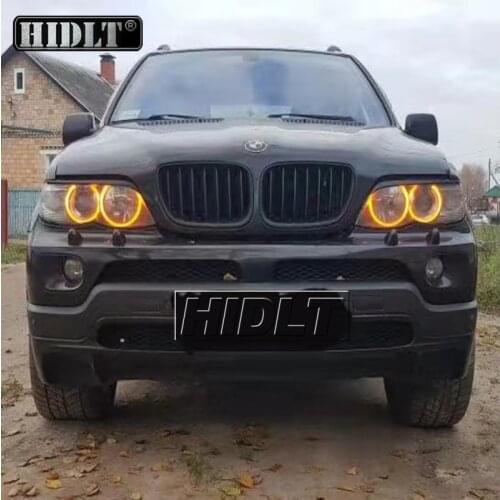 HIDLT 2*90W 180W/Set High Bright White Yellow Car LED Angel Eyes Marker Kit For BMW E39 E60 E61 E63 E64 E65 E66 E83 X3 E53 X5