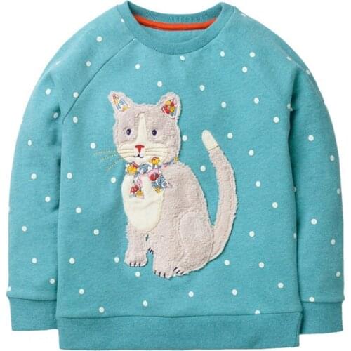 Jumping Meters Kids Cotton Clothing Children Cartoon Characters Tops Baby Girls Sweatshirts Autumn Winter Long Sleeve Shirts