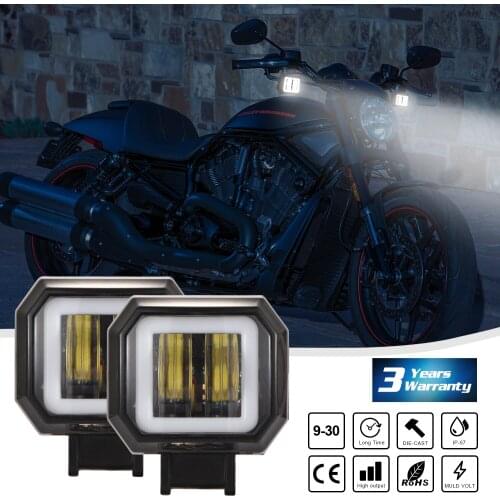 2PCS 3" 40W Square LED Work Light Cube Pods Driving Work Spotlight Motorcycle Off Road SUV Truck ATV Buses Tractor Work Light