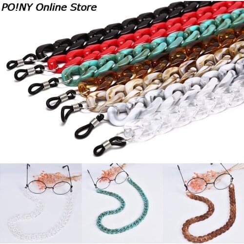 Fashion Acrylic Lanyard Mask Hanging Neck Chain Sunglasses Chain 7 Colors Glasses Chain Eyeglasses Strap Accessories