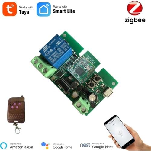 Tuya Zigbee Switch Module With RF433 Zigbee Inching Switch 5-32V DIY Switch Work with Alexa Smartthing Zigbee APP Remote Control