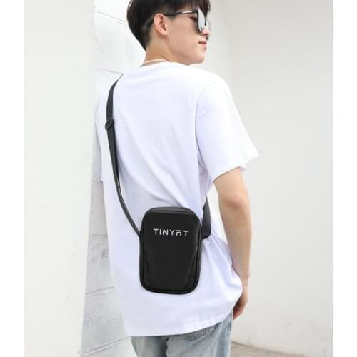 Mens Crossbody Bags 2021 New Trendy Shoulder Bag Hip Hop Bungee Portable Mini Mobile Phone Bag Casual Messenger Small Bag