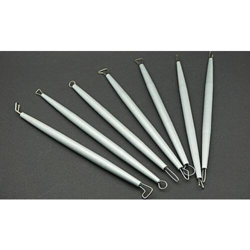 Stainless steel And aluminum material Carving Sculpture Wax scraper tools 7PCS