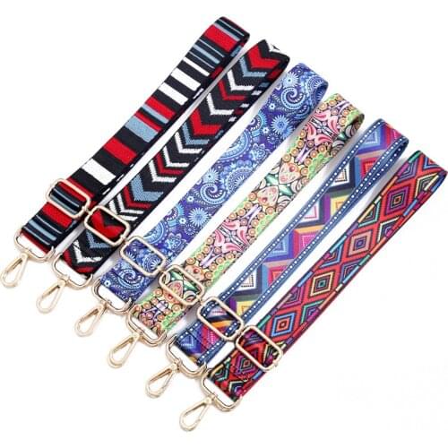Nylon Colored Belt Bags Strap Accessories For Women Rainbow Adjustable Shoulder Hanger Handbag Straps Decorative Obag