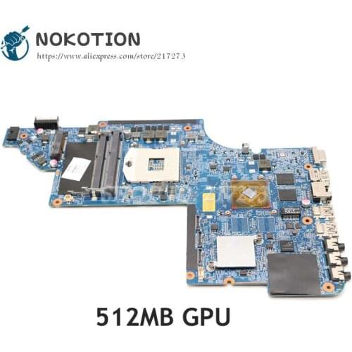 NOKOTION 659094-001 MAIN BOARD For HP Pavilion DV7 DV7-6000 Laptop Motherboard HM65 DDR3 HD6490 graphics card