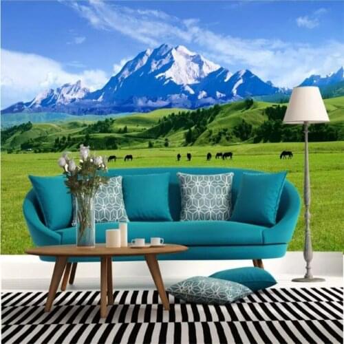 Beibehang papel de parede Custom wallpaper 3d mural grassland alpine grass background living room bedroom wallpaper 3d mural