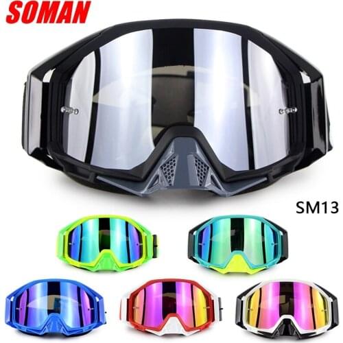 Motocross Glasses Downhill MX Goggles Motorcycle Goggle for Nearsighted Dirt Bike Glasses Motor Bike Gafas SOMAN SM13