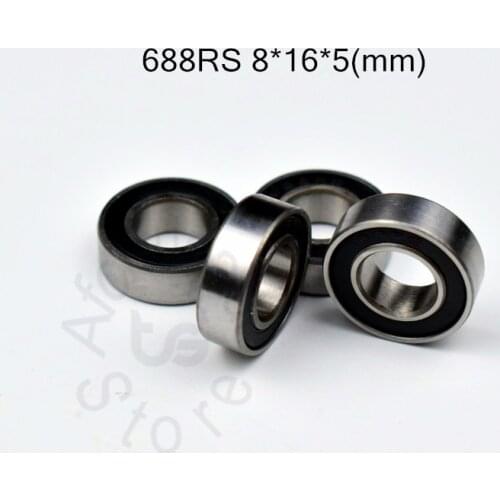 688 688RS 8*16*5(mm) 10pieces bearing free shipping ABEC-5 bearings 10pcs rubber Sealed Bearing 688 688RS chrome steel bearings