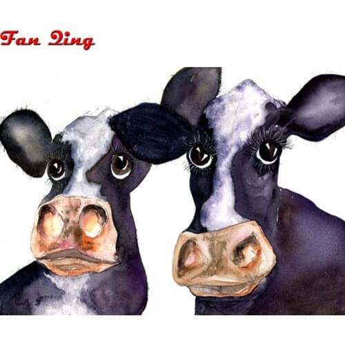 Full Square/Round Drill 5D DIY Diamond Painting animal cow 3D Embroidery Cross Stitch 5D Home Decor Gift